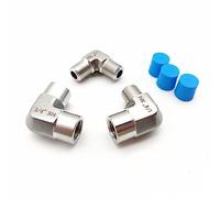 304 Stainless Steel High Pressure Pipe Fitting 1/8" 1/4" 3/8" 1/2" Fitting 90 Degree Forged Elbow 3pcs(Male thread,1/8") Plumbing Fittings