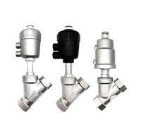 304 stainless steel High Temperature And Corrosion Resistant Steam Pneumatic Valve Y Type Internal Thread Angle Seat Valve.(AS Type DN20)