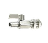 304 Stainless Steel Hose Barb Mini Ball Valve Sanitary Grade 7mm 8mm 10mm 12mm Gas Water Oil Hose Joint Micro-valve Fish Tank(1l4 D13 Barb7mm)