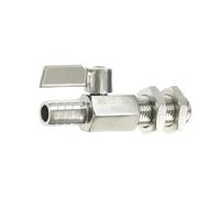 304 Stainless Steel Hose Barb Mini Ball Valve Sanitary Grade 7mm 8mm 10mm 12mm Gas Water Oil Hose Joint Micro-valve Fish Tank(1l4 D13 Barb12mm)