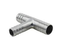 304 Stainless Steel Hose Barb Reducer Tee (6-51mm) - 3-Way Splitter Connector for Air, Water, Fuel & Chemical(25-20-25mm)
