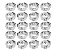 304 Stainless Steel Hose Clamps | 20Pcs Adjustable Double Wire Clamps for Industrial/Automotive/Household Use | Weather Protected with Galvanized Finish (10.3-12.8mm)