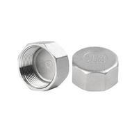 304 stainless steel Inner Silk Hexagonal Cap Pipe Plug Fittings 1/8" 1/4" 1/2" 3/4" Female Thread Tube Nut Hat Connector Adapter,Hex Cap Female,3"
