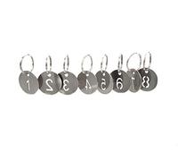 304 Stainless Steel Key Tags with Ring 100 pcs, 25mm Hollowed Number ID Tags Key Chain, Numbered Key Rings - 1 to 100