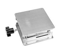 304 Stainless Steel Lab Lifting Platform | 100x100x160mm Scissor Stand Adjustable | Lift Tool for Physics/Chemistry/Biology Experiments (Black Handle)