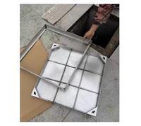 304 Stainless Steel Manhole Cover, Rectangular Septic Tank Cover with Base, Invisible Embedded Manhole Lid for Inspection Holes(75x75cm)