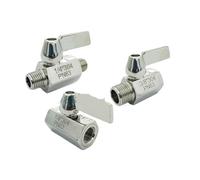 304 Stainless steel Mini Ball valve 1/8 1/4 3/8 1/2 3/4 / 1 NPT BSP Female male thread for water oil acid 2 way ball valve(3/4",Male to Male)