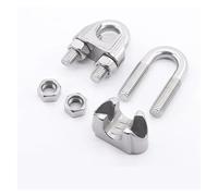 304 Stainless Steel Rope Wire Rope M2 to M10mm Cable Clip with Bolt, Marine & Outdoor Rigging Hardware (M6)