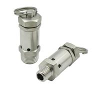 304 Stainless Steel Sanitary Micro Spring Safety Valve 1/4 "1/2" BSPT NPT Male 0.5-10 Bar Exhaust, Suitable For Air Compressors(6 Bar Fixed)