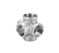 304 Stainless Steel Three-Dimensional Five-Way Inner Wire Shelf Five-Way Five-Way Water Distribution Joint Pipe Fittings 4 Minutes 6 Minutes 1 inch(G3/4)