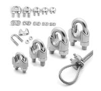 304 Stainless Steel Type U Wire Rope M2 to M12 Cable Clip with Bulls, Single Pc Rigging Hardware for Marine, Outdoor & DIY Fastening (M6)