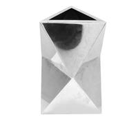 304 Stainless Steel Vase | Rhombus Design Modern Tabletop Decor | Non - Corrosive Flower Vase for Home/Office/Studio | Compact Pen Holder & Hydroponics Planter