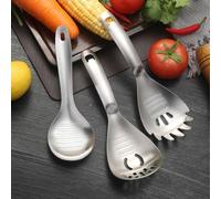 304 Steel Multi-Tool Spoon Masher Bottle Opener(Style A) | 6 tools in 1, masher grater separator, slotted spoon, bottle opener, pasta server, space saving design