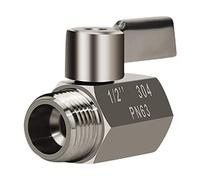 304 Valvola a sfera in acciaio inossidabile 304 (1/2 pollice femmina x maschio) Npt. Filo, valvola di controllo della testa del regolatore del flusso dell'acqua