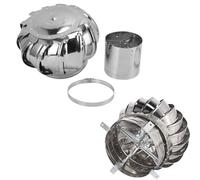 304 - Ventilatore a turbina eolica da tettuccio, 450 mm, rotazione automatica tramite flusso d'aria e vento, nessun consumo energetico, resistente alle intemperie