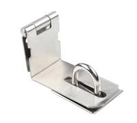 3045 INCHES 0138 - Serratura a 90 gradi in acciaio inossidabile 304 per porte di sicurezza, resistente, ad angolo retto, finitura argento lucido, resistente alla ruggine, 10 x 4 x 4 cm