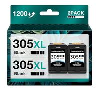 305 305 xl 305xl Inkjet cartrucce inchiostro Nero per Cartucce HP 305 Nero HP 305 xl inchiostro Stampante HP 305 DeskJet 2700 2710 2720 DeskJet Plus 4100 (2 Nero,2 Pack)