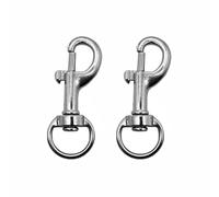 305 - Confezione da 2 chiusure a moschettone, ganci girevoli a scatto, resistenti, per guinzagli per cani, campeggio, escursionismo, portachiavi