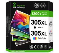 305 XL Sostituzione per Cartucce HP 305 Nero e Colore Originali Cartucce 305 XL