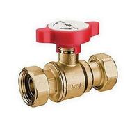 3055 34B Valvola a sfera gialla 3/4"F doppia calotta mobile maniglia blu FAR