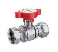 3056 34B Valvola a sfera cromata 3/4"F doppia calotta mobile maniglia blu FAR