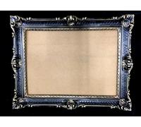 3057 - Specchio da parete in stile barocco, 90 x 70 cm, colore: Nero/Oro