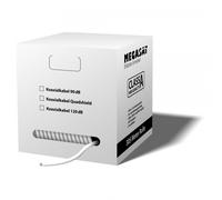 305M Cavo Coassiale Pull-Out-Box 120 DB 7,2Mm 4-Fold Shielded Bianco