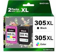 305XL 305 XL Cartucce Sostituzione per HP 305XL 305 XL per HP DeskJet 2700 2710 2720 DeskJet Plus 4110 4120 Envy 6010 6020 6032 Envy Pro 6400 6420 (Nero Colore, 2 Pack)