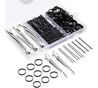 306 Pezzi Accessori per Capelli, 50 Forcine per Capelli, 50 Forcine Forma di U, 200 Mini Elastici per Capelli 6 Pinze per Capelli Professionali per Donne Ragazze Parrucchiere Styling