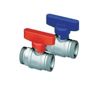 3067 34BC VALVOLA A SFERA CROMATA 3/4' M-M DN15 CON MANIGLIA BLU FAR