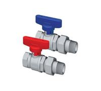 3079 12BC VALVOLA A SFERA CROMATA 1/2' M-F CON MANIGLIA BLU FAR