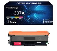 307A Cartucce Toner ad Alta Resa Compatibili per HP 307A CE740A CE741A CE742A CE743A per HP Color LaserJet CP5220 CP5225 CP5225n CP5225dn Stampanti,Magenta-1 Pack