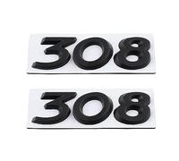 308 Emblema adesivi per auto accessori auto distintivo parafango decalcomania (nero)