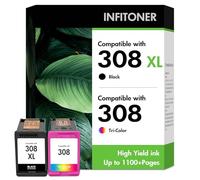 308 XL Cartuccie d'inchiostro 6120e 6520e 6100 Compatibile per HP308 XL 308XL Multipack Nero e Colore per HP ENVY 6120e 6520e 6100 6132e 6532e 6120 6110e 6122e 6130 6132e Stampante