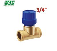 3087 - VALVOLA DI ARRESTO A PISTONE 2 VIE GIALLA 3/4'' MASCHIO - FAR