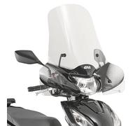 308A GIVI Parabrezza specifico trasparente con serigrafia 52 x 66,5 cm (H x L) completo di attacchi A1153A compatibile con HONDA VISION 110 DAL 2021 AL 2025