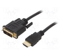 30AWG 1,8m PVC DVI-D (18+1) spina,HDMI spina nero Cavo