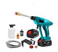 30BAR Pulitore Ad Alta Pressione Senza Fili Pistola Acqua Spray For Lavaggio Auto Macchina For La Pulizia Dell'acqua A For Batteria 18V,Resistente alla corrosione(One Big Battery)