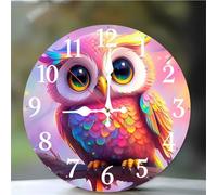 30cm/12Pollici Orologio Da Parete, Pappagallo Rosa orologio da parete Silenzioso Non Ticchettio, Facile da Leggere, a Batteria, orologio da muro Decorativo per Camera da letto Soggiorno Cucina