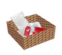 30cm Cesto Kit Piatto Confezione Regalo Scatola, Tessuto Tagliuzzato, Tag, Cello