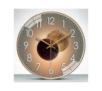 30cm Modern Quartz Silent Wall Clock, No Ticking Noise, Kitchen Clock Wall for Living Room, Room, Office (Gold)