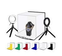 30cm Photo Softbox Portable Desktop Studio Shooting Tent Box Kit con 6 colori Fondali Studio Light Box LED Ring Light