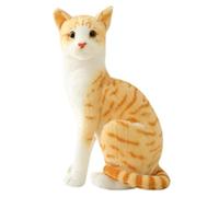 30CM Simulazione Peluche Gatto Giocattolo, Realistica Addormentato Vita Gatto, Gattino di Peluche Simpatico Gatto Giocattoli Simulazione Seduto Gatti Giocattoli di Peluche Regalo per Bambini (B)