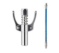 30cm Testina per ingrassatore G Coupler,Grasso Pistola Accoppiatore, Autobloccante Ingrassatore Testina, Pompa Grasso Manuale Con Tubo Flessibile, Pistola per Grasso Professionale Ad Alta Pressione
