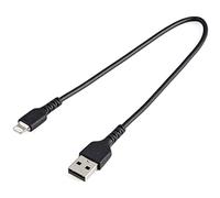 StarTech.com Cavo da USB-A a Lightning da 30cm nero - Robusto e resistente cavo di alimentazione/sincronizzazione in fibra aram