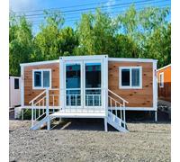 30ft 40ft case portatili prefabbricato mobile pieghevole contenitore espandibile casa 3 in 1 casa prefabbricata pieghevole due stanze una sala