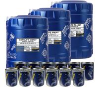 30L mannol 7715 Longlife 504/507 olio motore Api Sn Acea C3 Incl. Flush Doctor