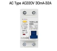 30mA -10A Circuito Interruttore Residuo Corrente Corte Tipo A Sovraccarico Rccb