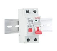 30mA 230V 50/60 HZ Interruttore differenziale con protezione da sovracorrente e perdite Protettori di dispersione a terra (Color : 1p N, Size : 6A)
