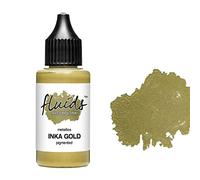 30ml Fluids Alcohol Ink Inka Gold, inchiostro ad alcool per Fluid Art, argilla polimerica e Resin Art, oro metallico